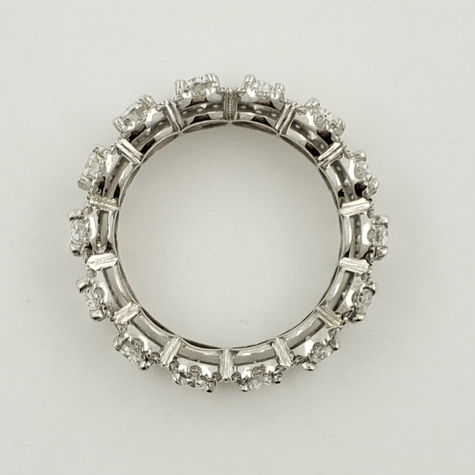 Oval Shape Eternity Band with Halo